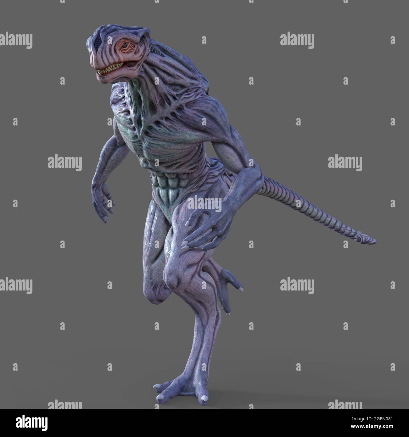 3D-illustration of an isolated dangerous alien Stock Photo