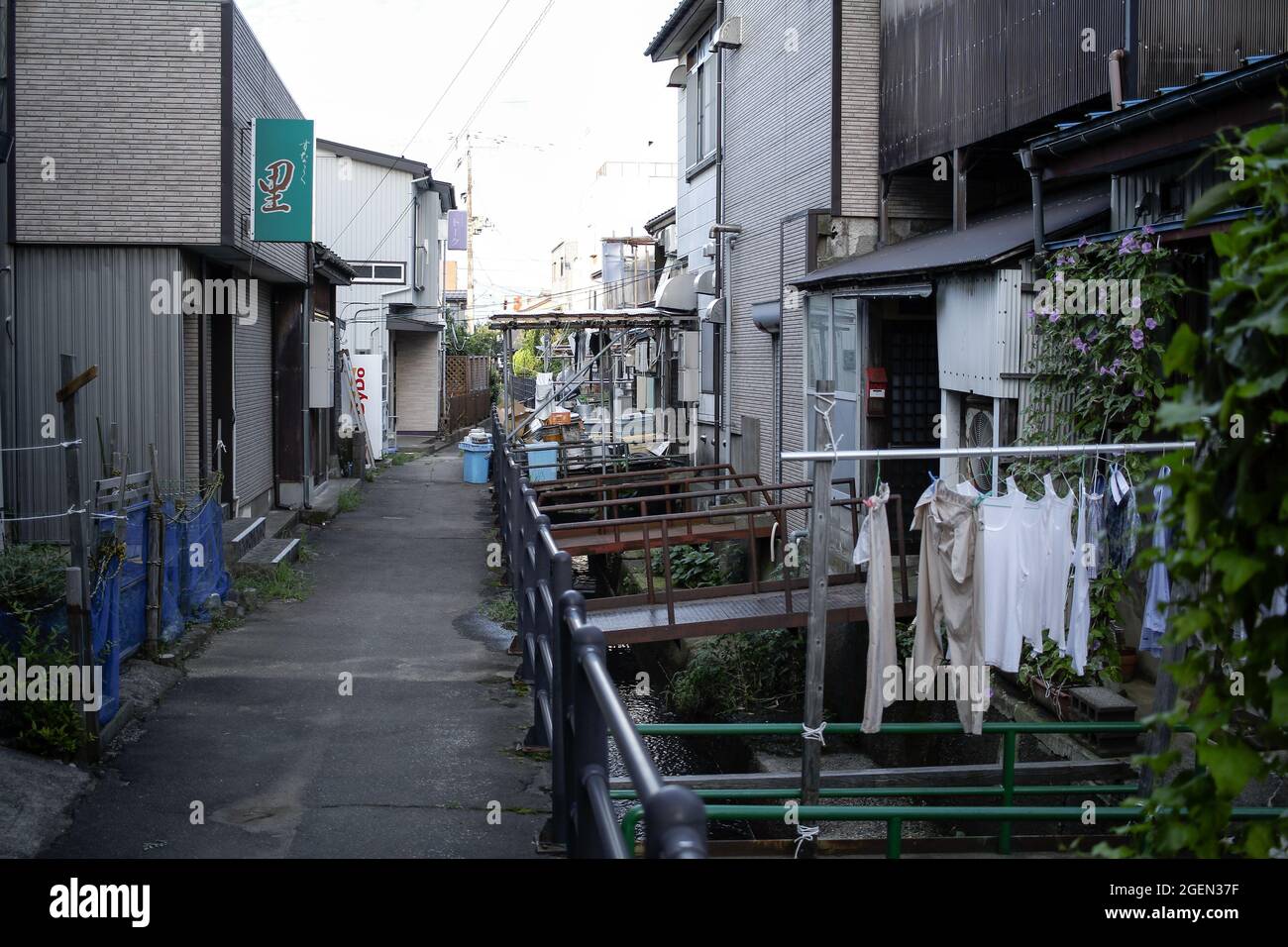 Joetsu, Niigata, Japan, 2021-15-08 , views of small roads in Itoigawa, a city located in Niigata Prefecture, Japan. Stock Photo