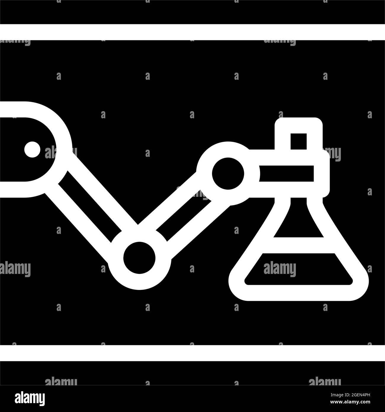 laboratory robot glyph icon vector illustration Stock Vector Image