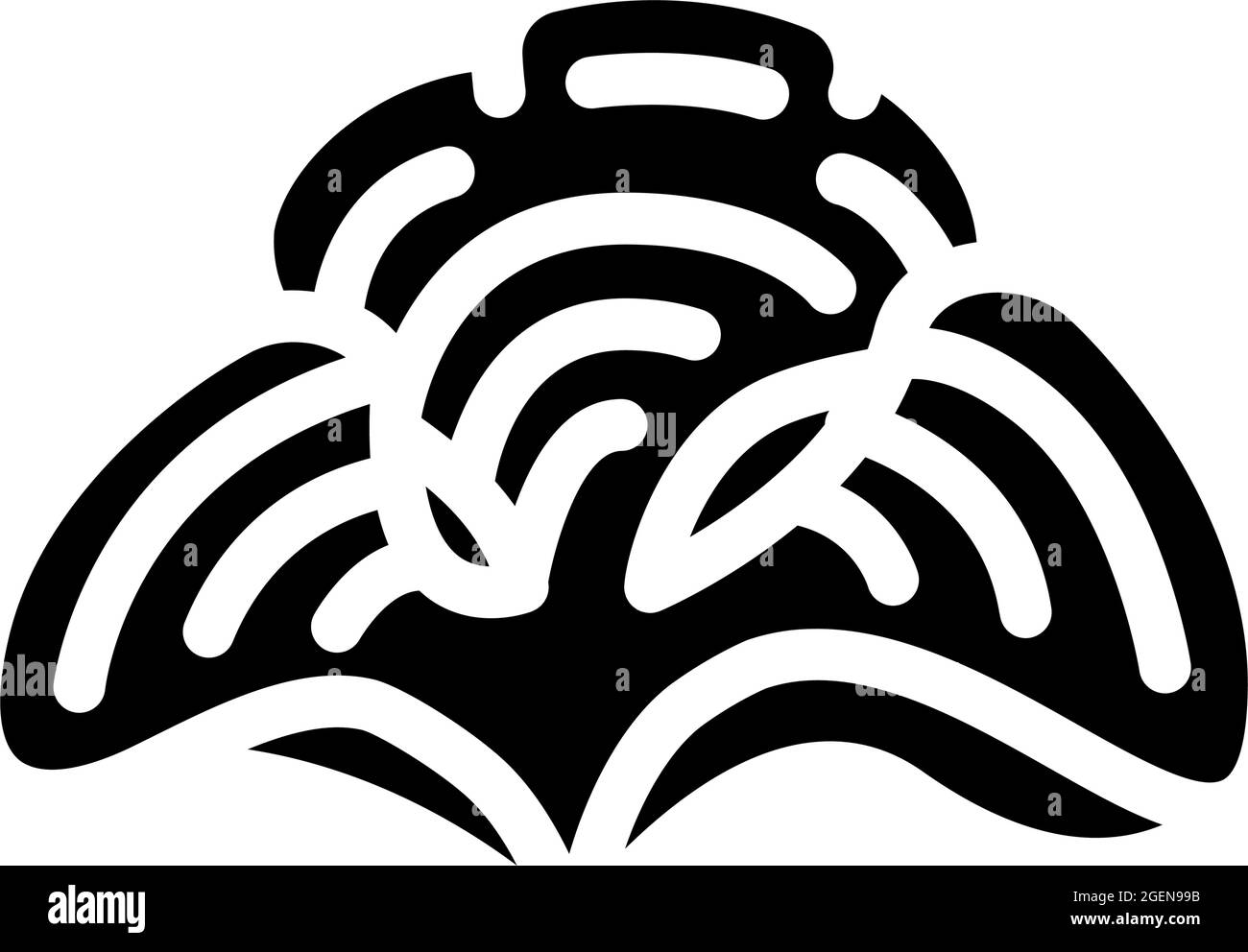 padina seaweed glyph icon vector illustration Stock Vector