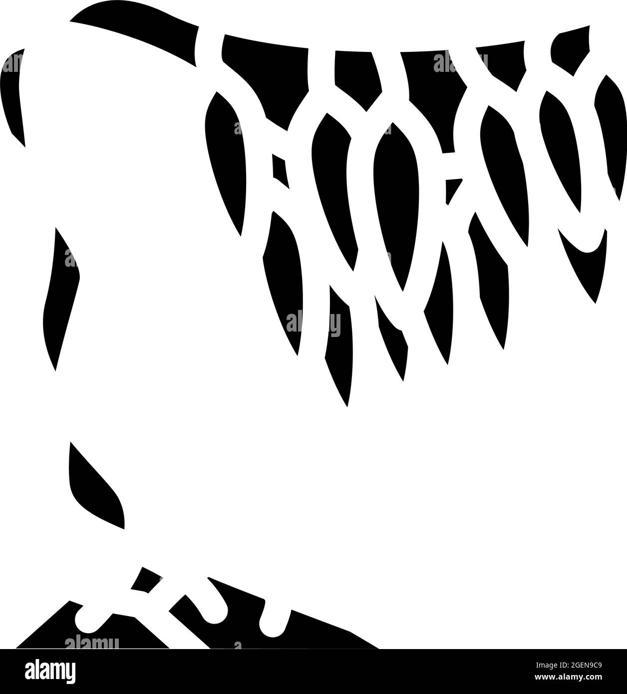 macrocystis seaweed glyph icon vector illustration Stock Vector