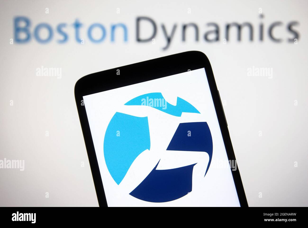 In this photo illustration, Boston Dynamics logo is seen displayed on a ...