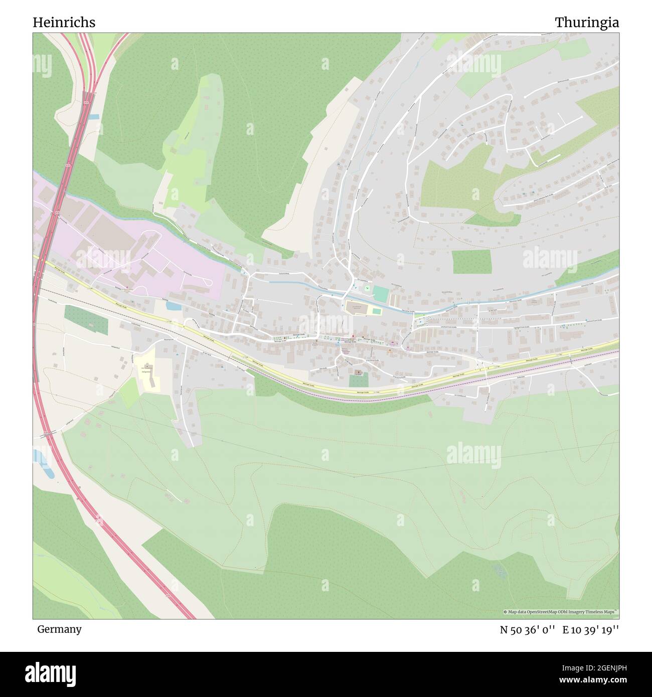 Heinrichs, Germany, Thuringia, N 50 36' 0'', E 10 39' 19'', map ...