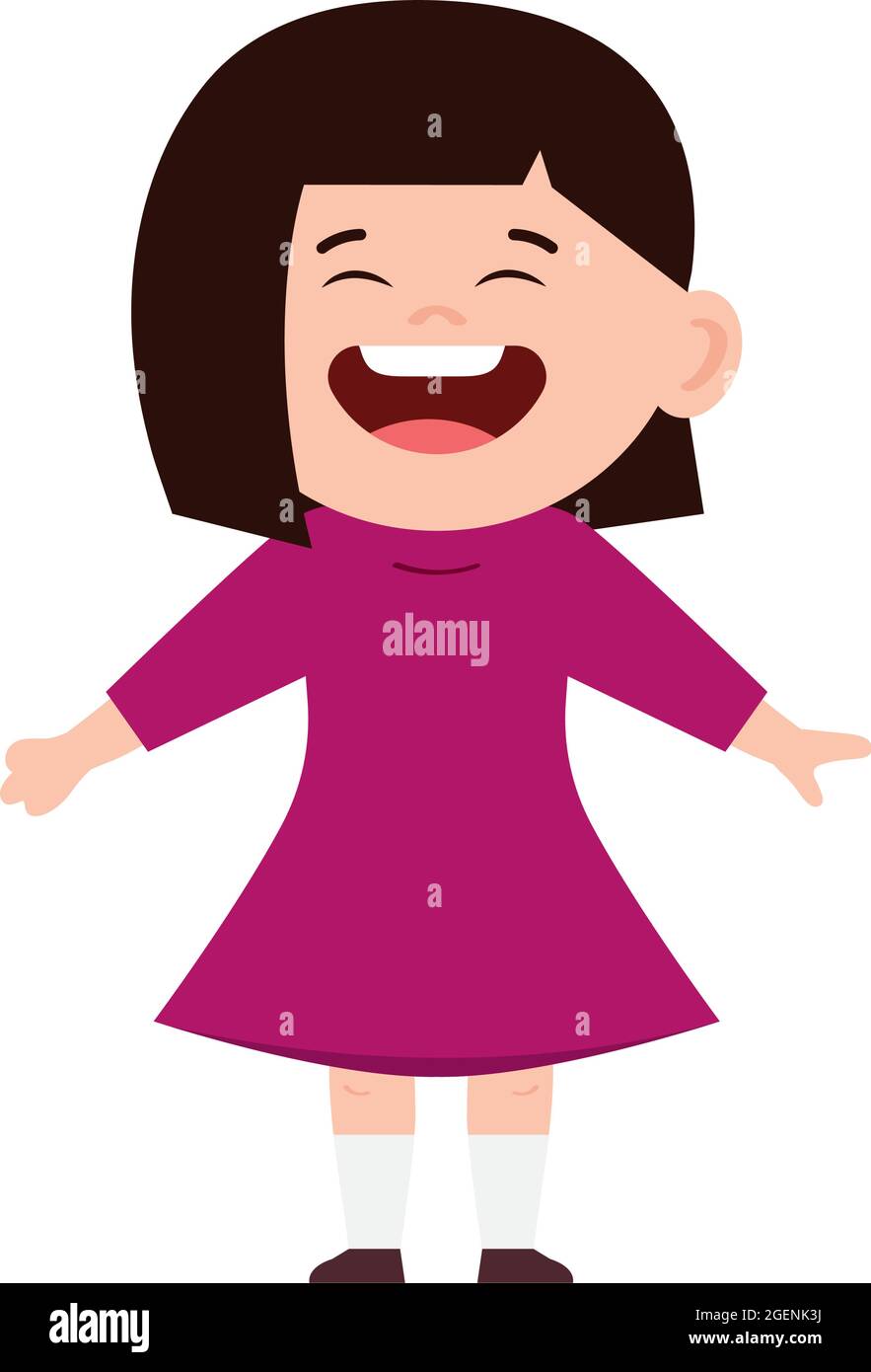 cute little girl Stock Vector Image & Art - Alamy