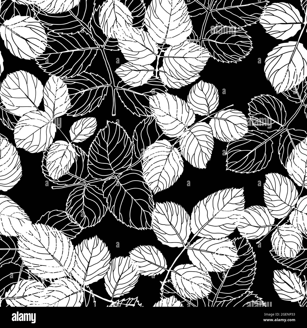 Botany leaves and foliage seamless pattern vector Stock Vector