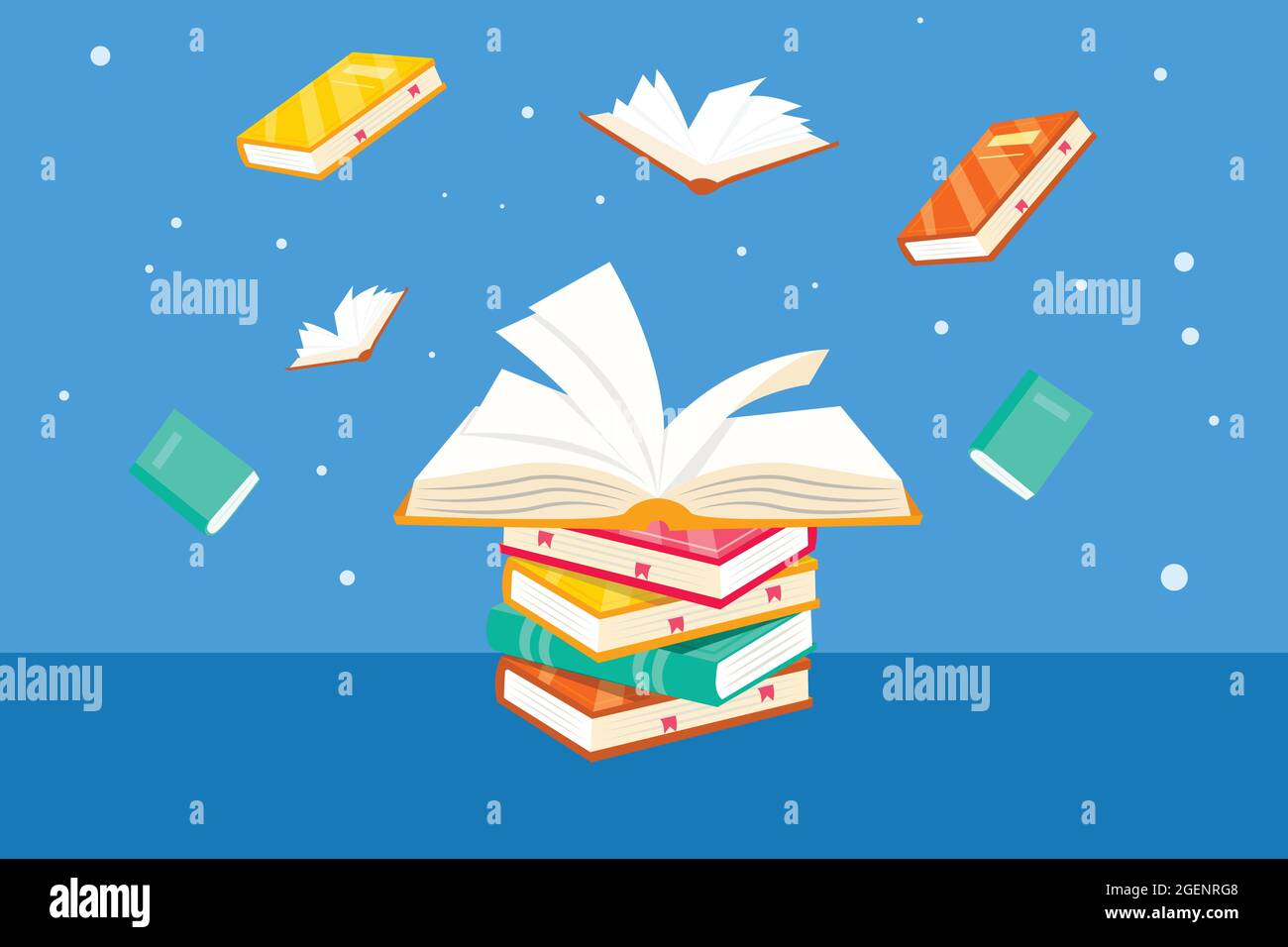 Pile of books notebook Stock Vector Images - Alamy
