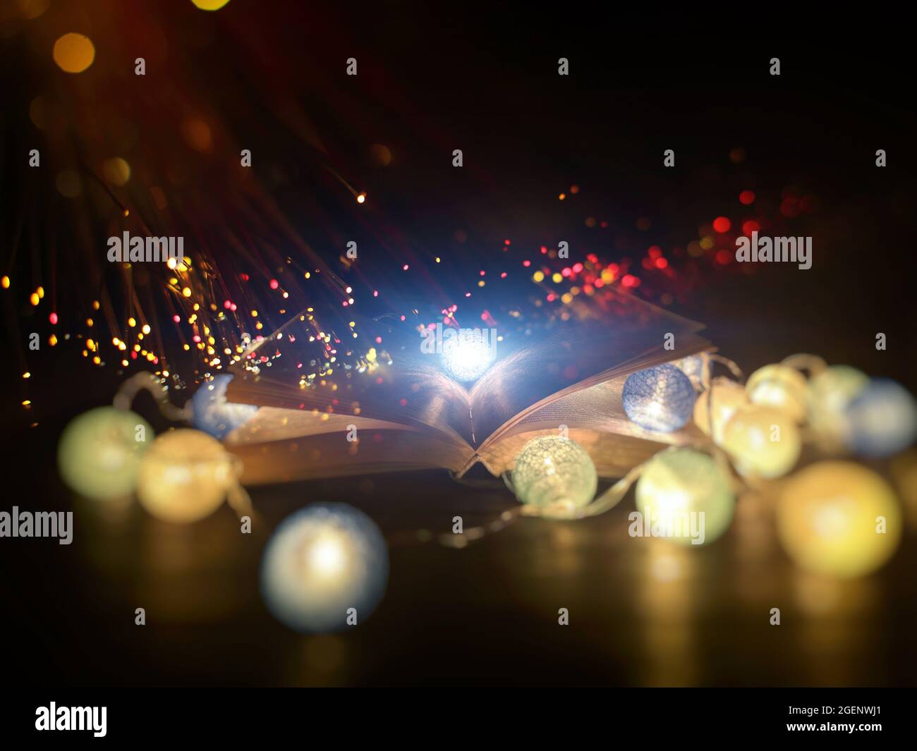 Magic book with sparkles hi-res stock photography and images - Alamy