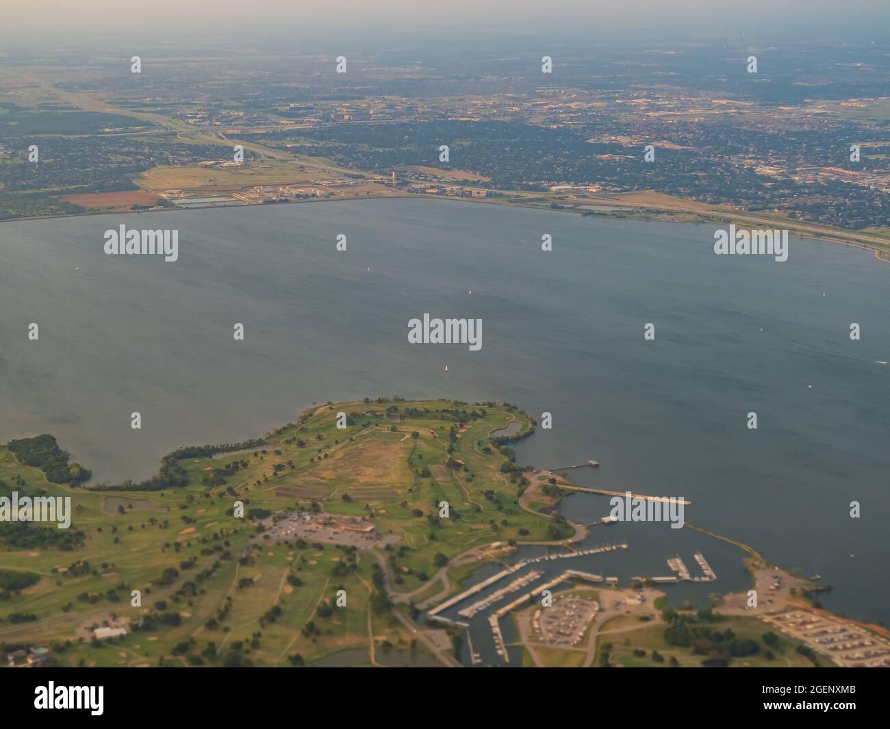 Aerial view of the Lake Hefner at Oklahoma Stock Photo Alamy