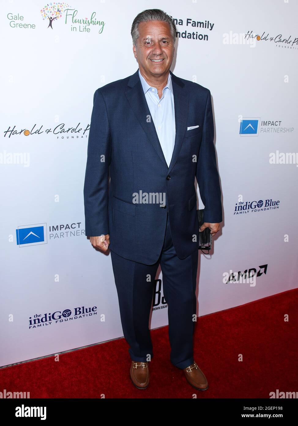 Beverly Hills, USA. 20th Aug, 2021. BEVERLY HILLS, LOS ANGELES, CALIFORNIA, USA - AUGUST 20: American basketball coach John Calipari arrives at the 21st Annual Harold and Carole Pump Foundation Gala held at The Beverly Hilton Hotel on August 20, 2021 in Beverly Hills, Los Angeles, California, USA. (Photo by Xavier Collin/Image Press Agency) Credit: Image Press Agency/Alamy Live News Stock Photo
