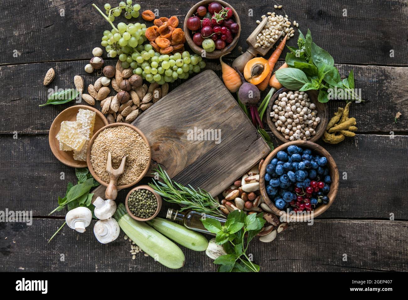 Large collection of the worlds healthiest foods very high in