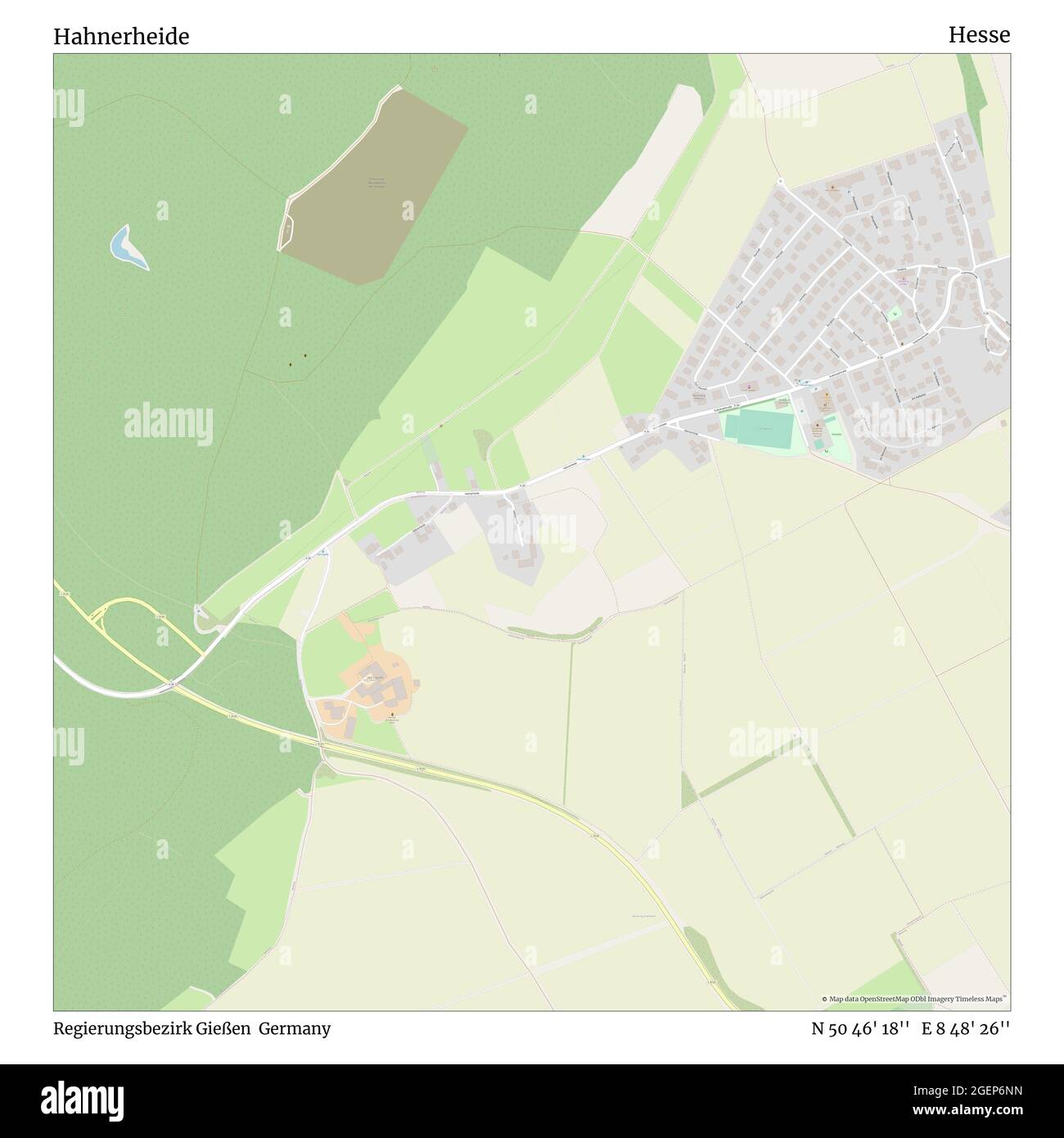 Hahnerheide, Regierungsbezirk Gießen, Germany, Hesse, N 50 46' 18'', E