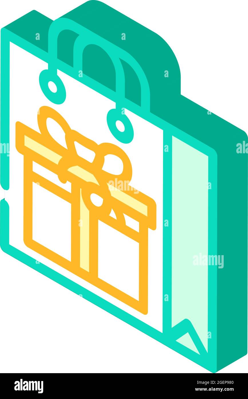 bag package gift isometric icon vector illustration Stock Vector Image ...