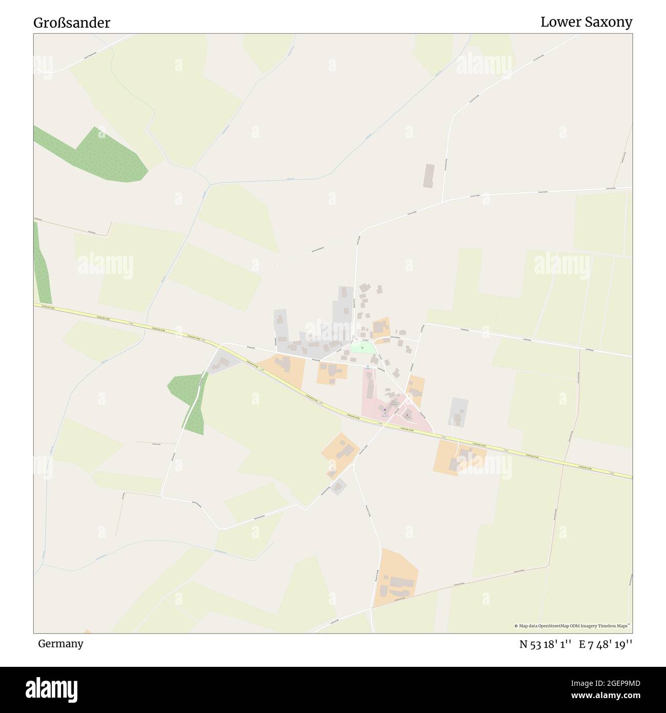 Großsander, Germany, Lower Saxony, N 53 18' 1'', E 7 48' 19'', Map 