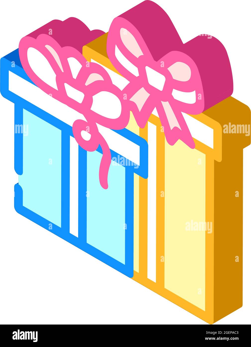 christmas gift boxes isometric icon vector illustration Stock Vector ...