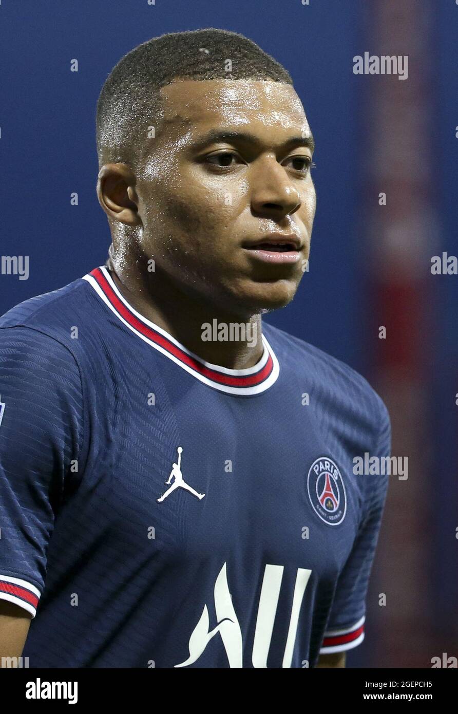 Brest France 20th Aug 2021 Kylian Mbappe Of Psg During The French Championship Ligue 1 Football Match Between Stade Brestois 29 And Paris Saint Germain Psg On August 20 2021 At Stade Francis