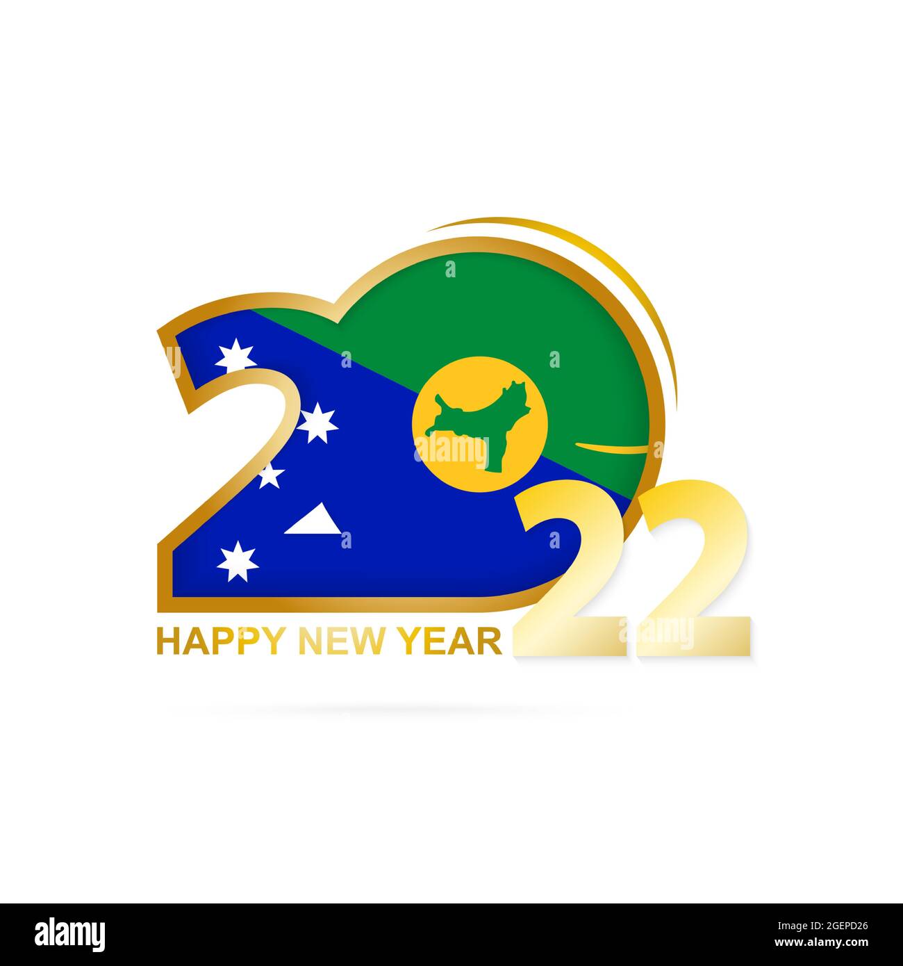 Christmas Island Style 2022 Year 2022 With Christmas Island Flag Pattern. Happy New Year Design. Vector  Illustration Stock Vector Image & Art - Alamy