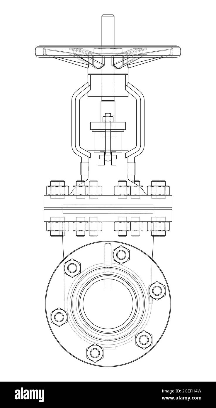 Industrial valve. Vector rendering of 3d Stock Vector Image & Art - Alamy