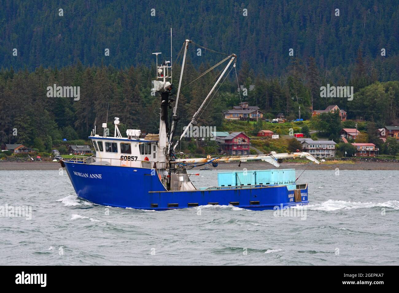 Fishing boat, Juneau Haines passage, Alaska Stock Photo Alamy