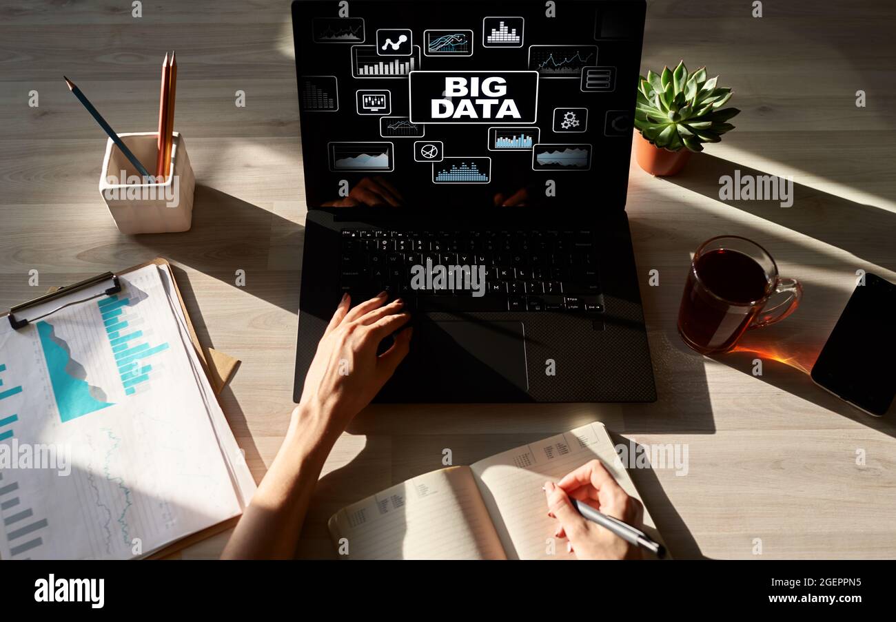 BIG DATA standard methods and tools complex to manipulate or interrogate. Internet and technology concept. Stock Photo