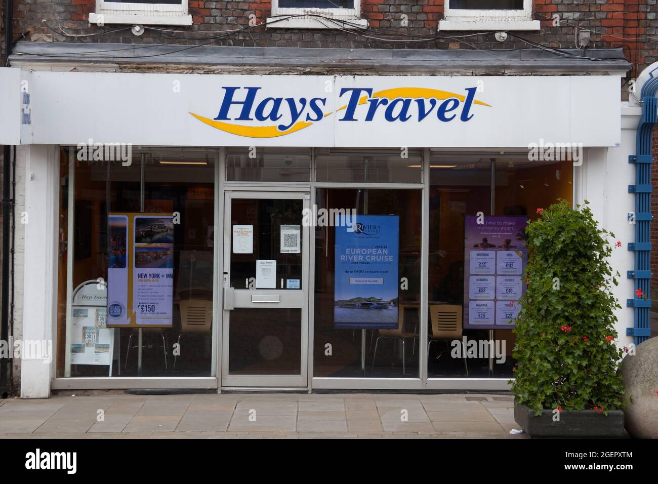 The Hays Travel Agents in Andover in the UK Stock Photo