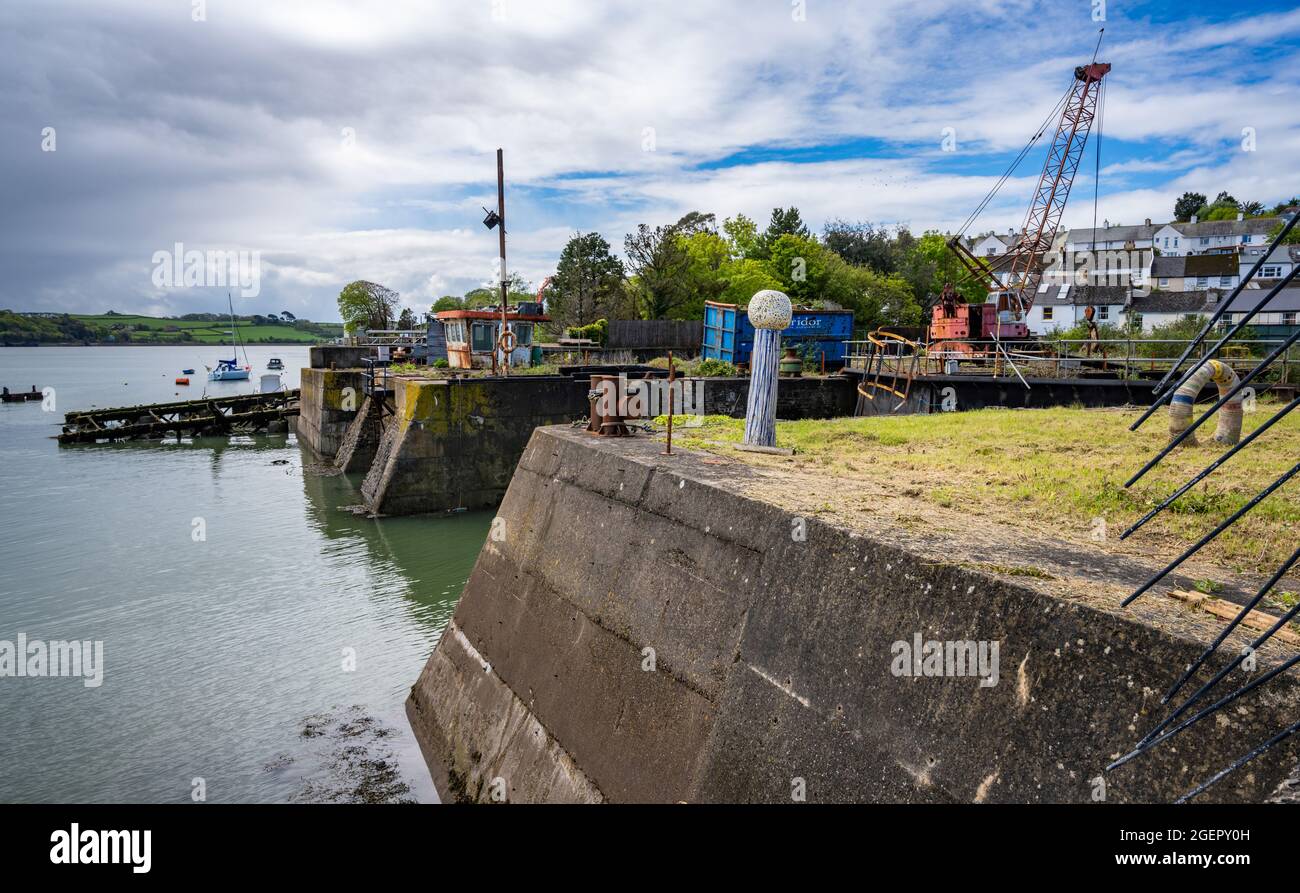 Entrance to the former Richmond Drydock at Appledore, near Bideford, Devon, UK.  The dock is to be used to house a colleciton of historic vessels. Stock Photo