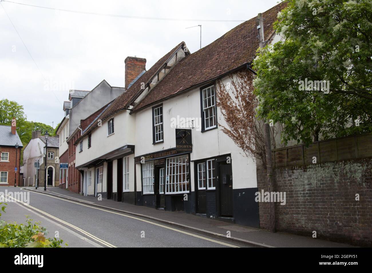 Views of Chantry Street in Andover, Hampshire in the UK Stock Photo