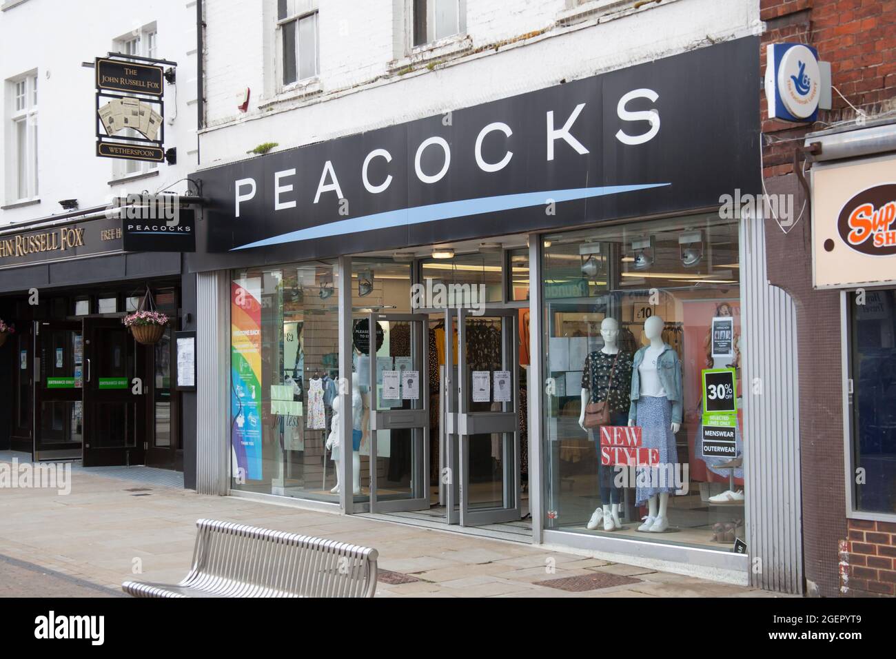 The Peacocks shop in Andover in the UK Stock Photo