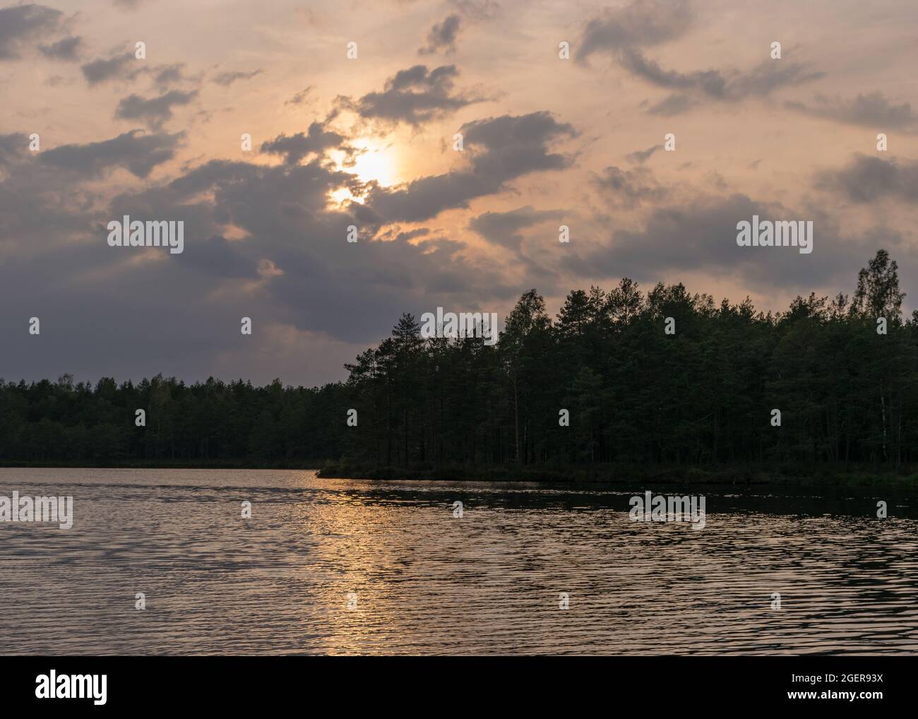 abstract clouds and light reflections on the water surface, interesting ...