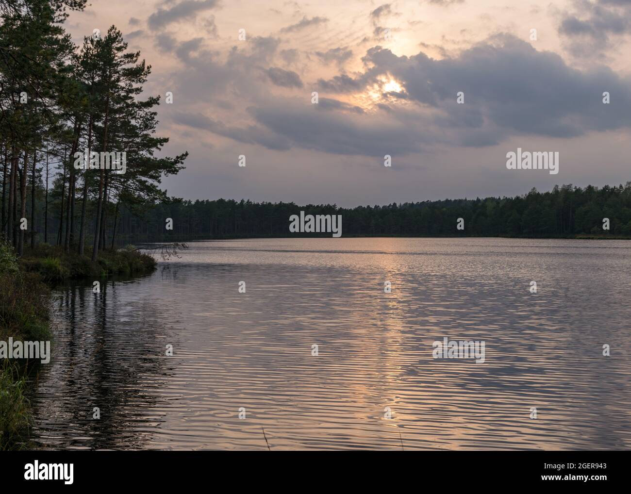 abstract clouds and light reflections on the water surface, interesting ...