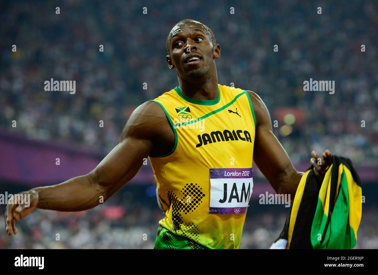 Usain Bolt wins gold in the 4 x 100m men's final on the final night of ...