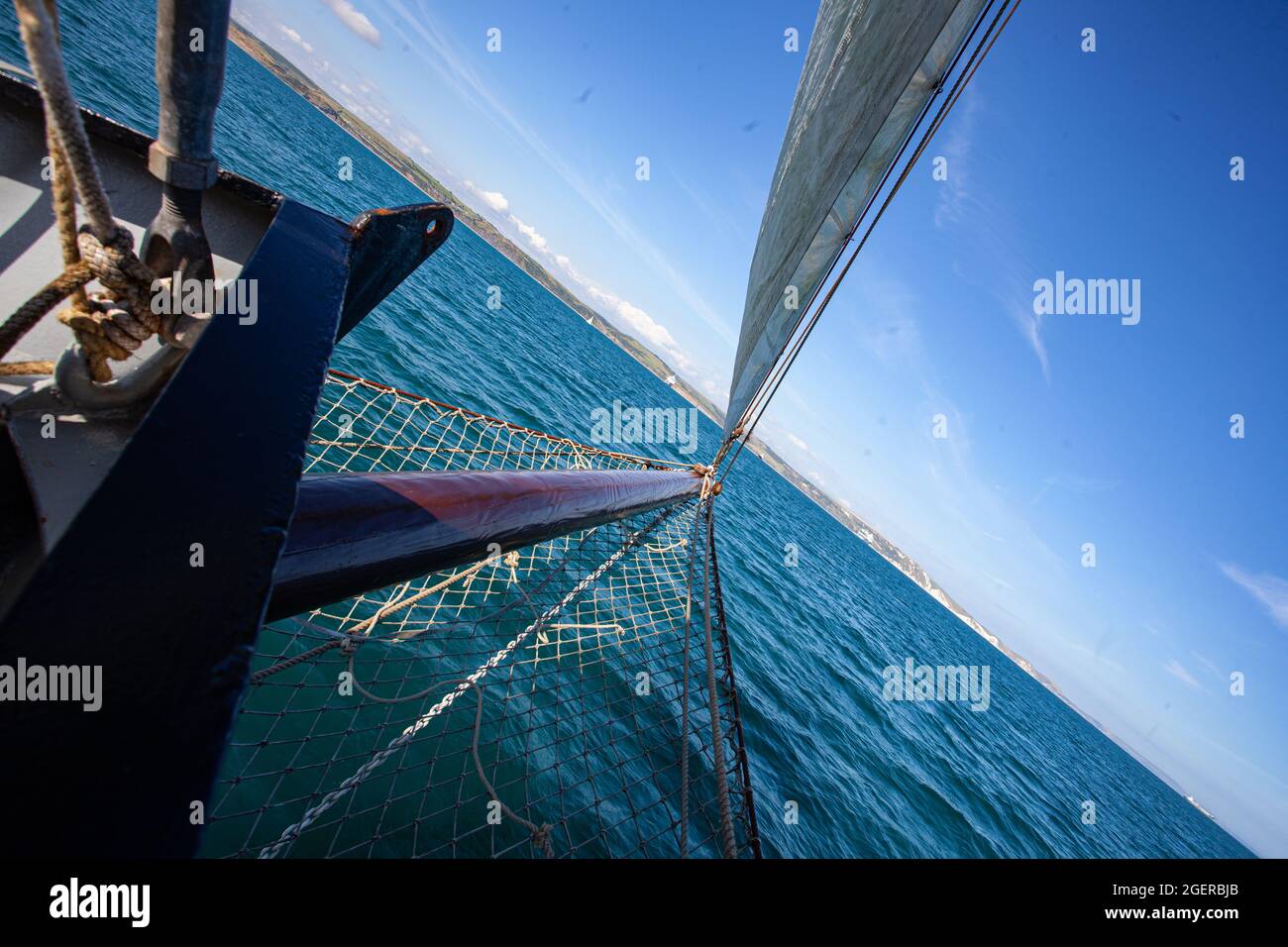 The bowsprit of a sailing vessel is a spar extending forward from the