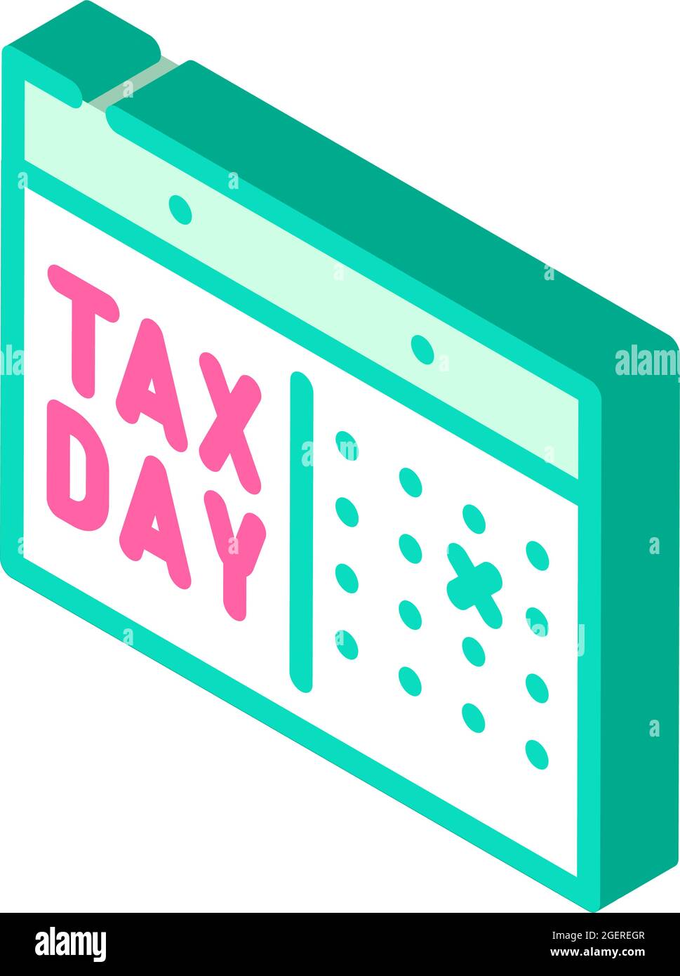 day tax isometric icon vector illustration Stock Vector Image & Art - Alamy