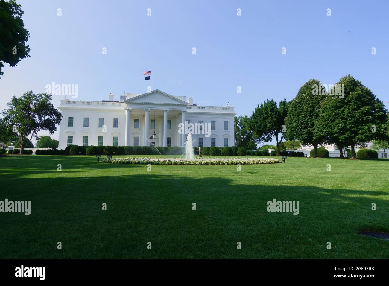 North Lawn of the White House Stock Photo