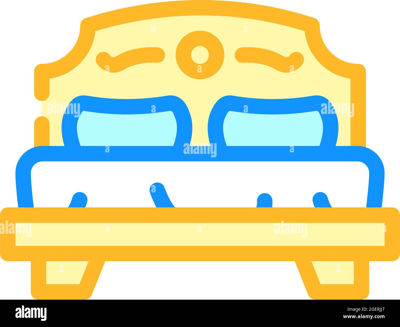 bedroom furniture color icon vector illustration Stock Vector Image
