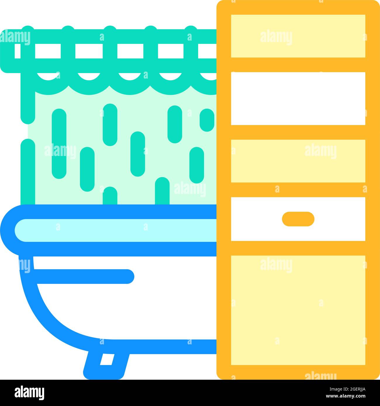 bathroom furniture color icon vector illustration Stock Vector Image ...