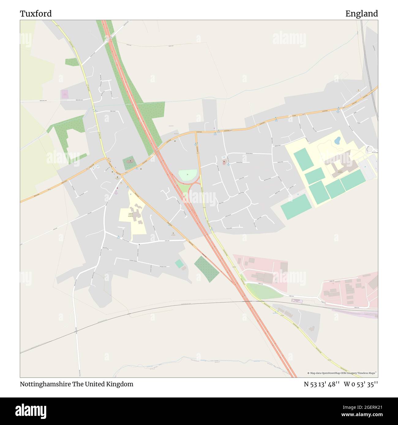 Map of tuxford Cut Out Stock Images & Pictures Alamy