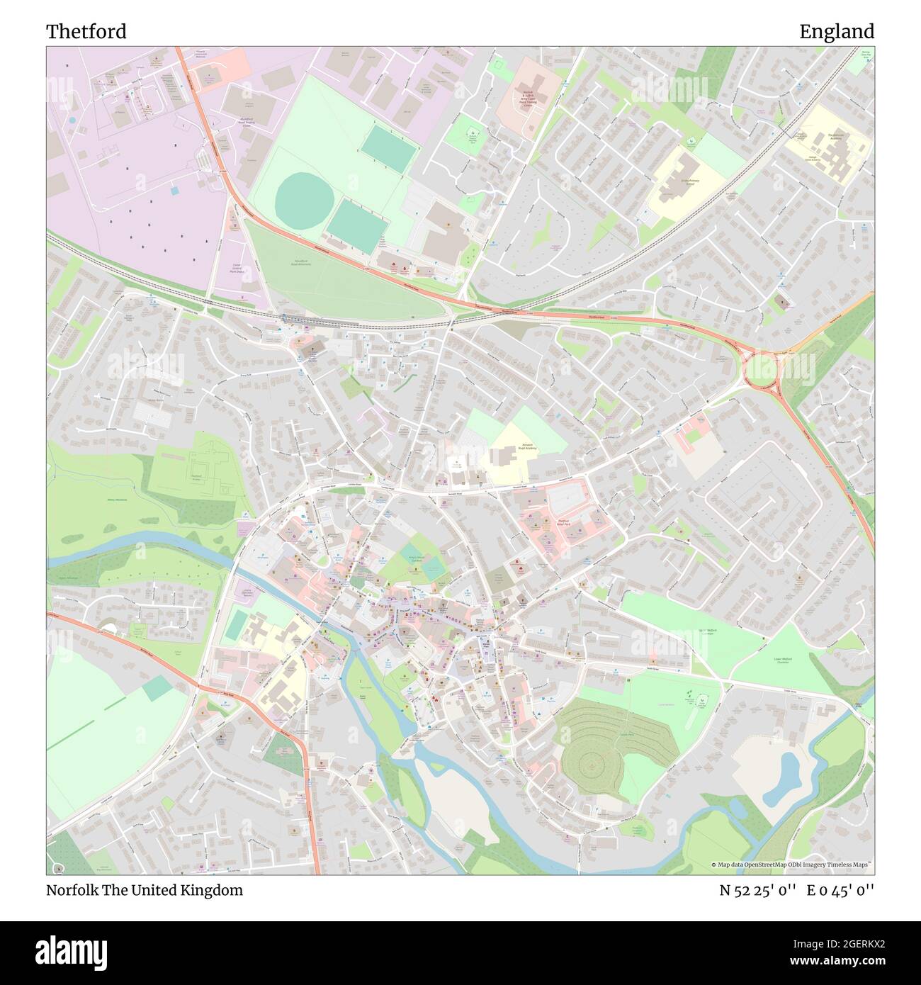 Map Of Thetford Norfolk Thetford, Norfolk, United Kingdom, England, N 52 25' 0'', E 0 45' 0'', Map,  Timeless Map Published In 2021. Travelers, Explorers And Adventurers Like  Florence Nightingale, David Livingstone, Ernest Shackleton, Lewis And