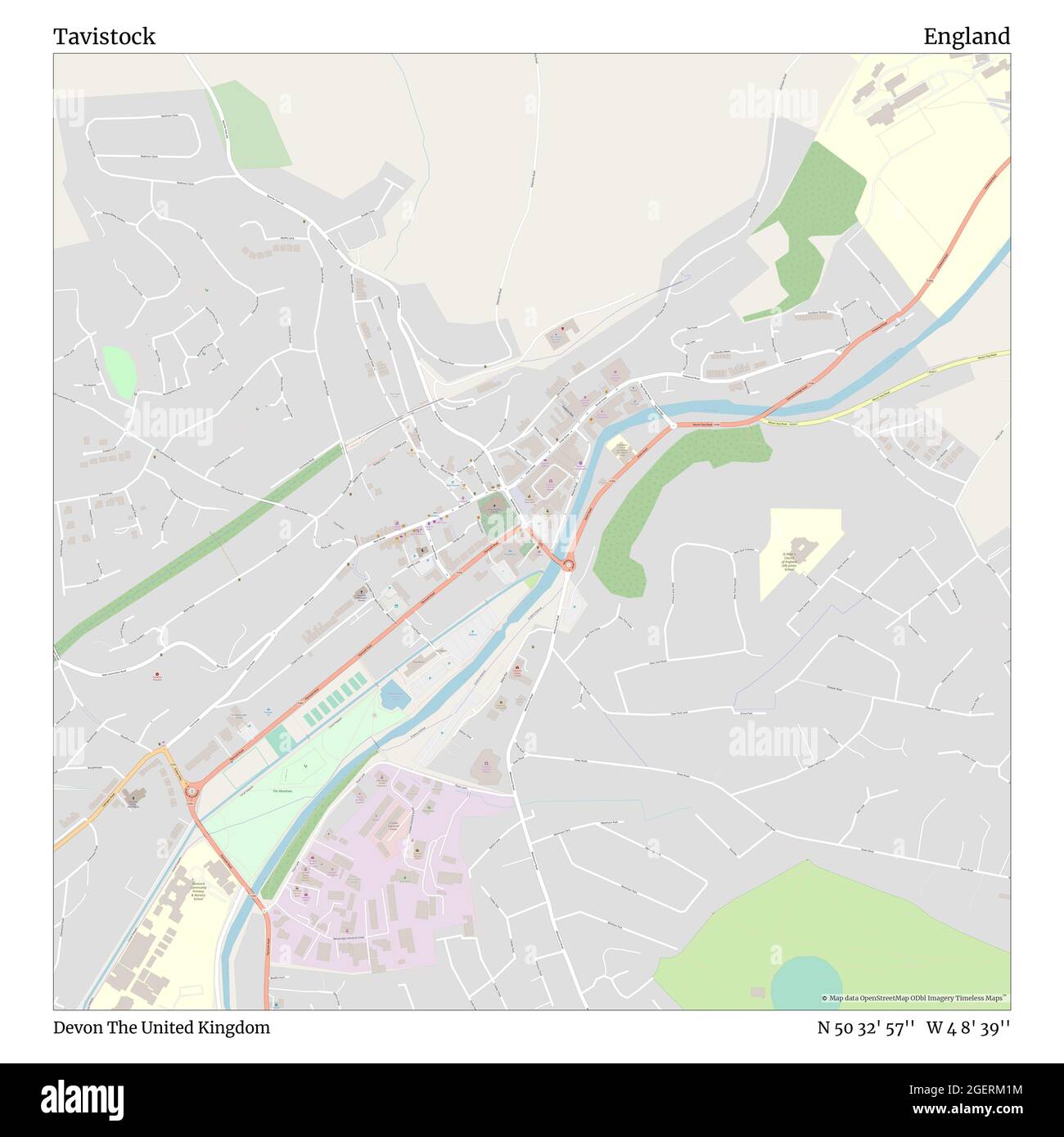 Street Map Of Tavistock Map Of Tavistock High Resolution Stock Photography And Images - Alamy