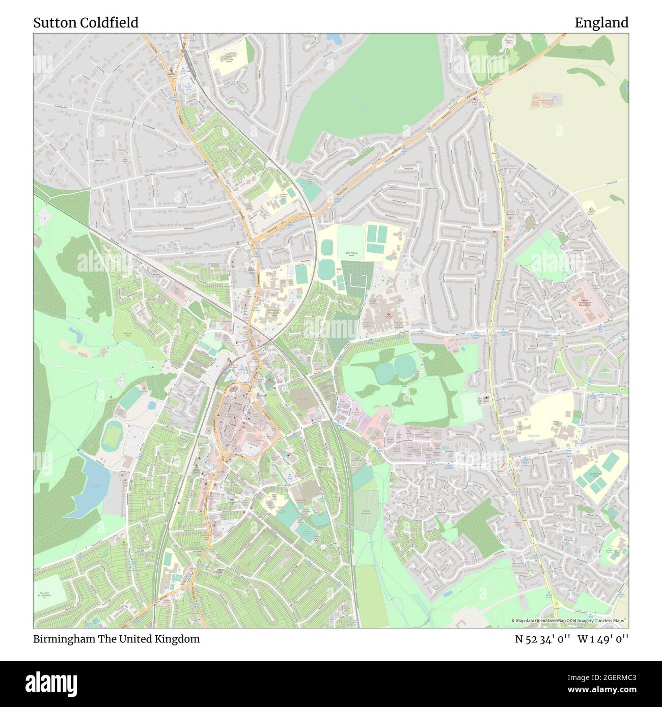 Sutton coldfield map hi-res stock photography and images - Alamy