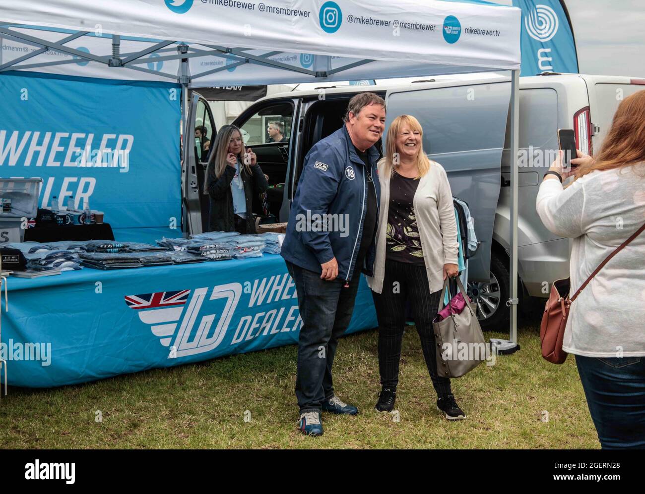 Farnborough UK 21 August 2021 Mike Brewer car trader turned presenter