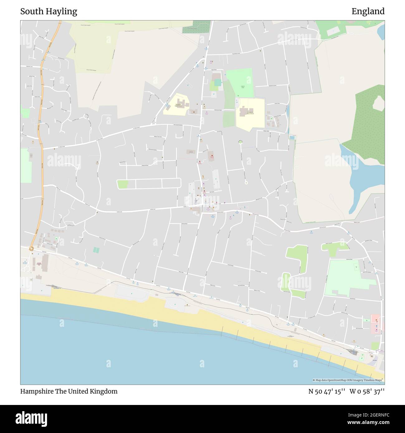 Map of hayling Cut Out Stock Images & Pictures - Alamy