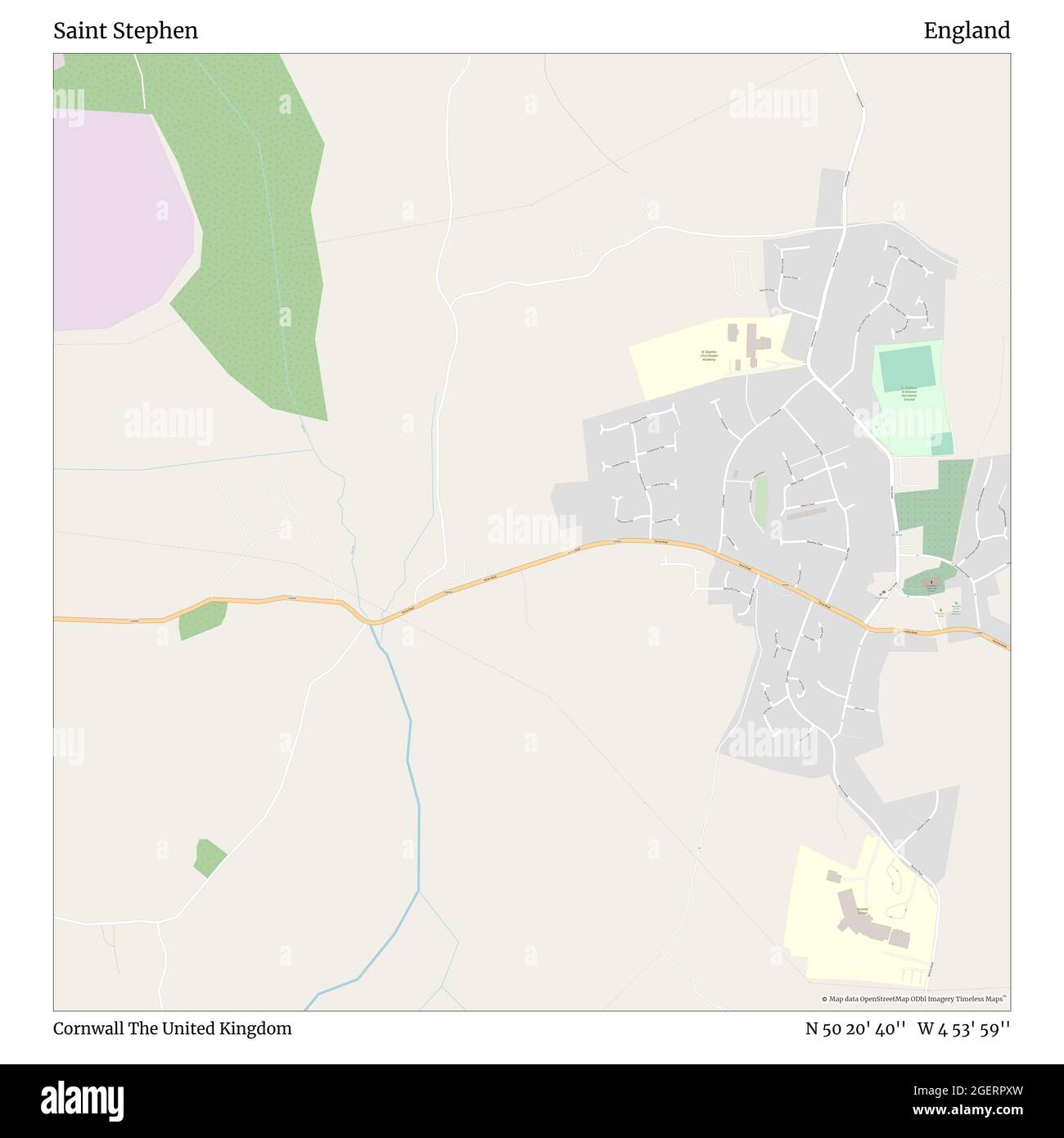 St stephen cornwall map