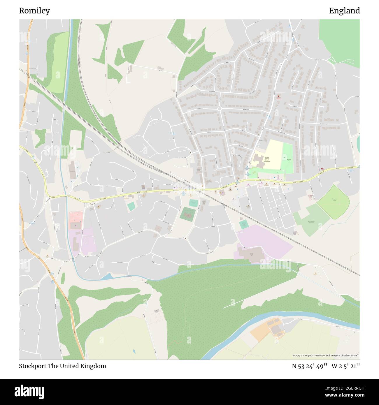 Romiley Stockport United Kingdom England N 53 24 49 W 2 5 21 Map Timeless Map Published In 21 Travelers Explorers And Adventurers Like Florence Nightingale David Livingstone Ernest Shackleton Lewis And