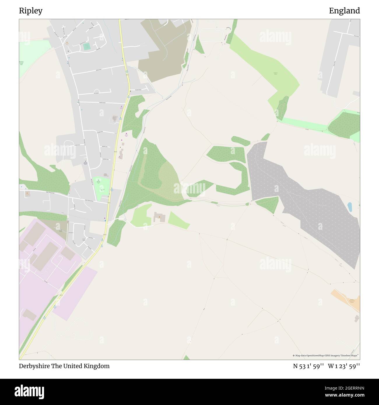 Map Of Ripley Derbyshire Ripley, Derbyshire, United Kingdom, England, N 53 1' 59'', W 1 23' 59'', Map,  Timeless Map Published In 2021. Travelers, Explorers And Adventurers Like  Florence Nightingale, David Livingstone, Ernest Shackleton, Lewis And