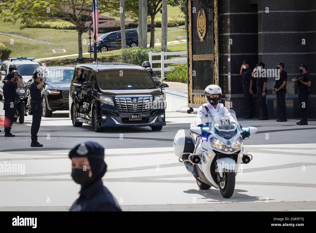 Malaysian Prime Minister, Ismail Sabri Yaakob motorcade leaves the