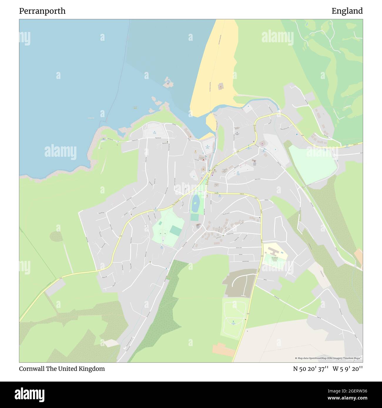 Map Of Perranporth Cornwall Perranporth Map High Resolution Stock Photography And Images - Alamy