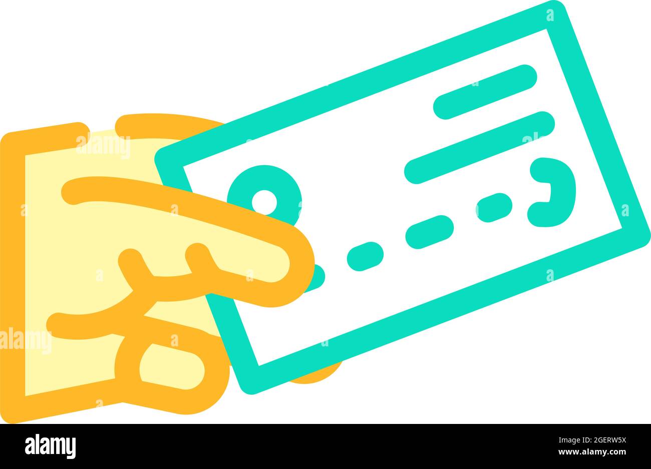 business cards exchange color icon vector illustration Stock Vector ...