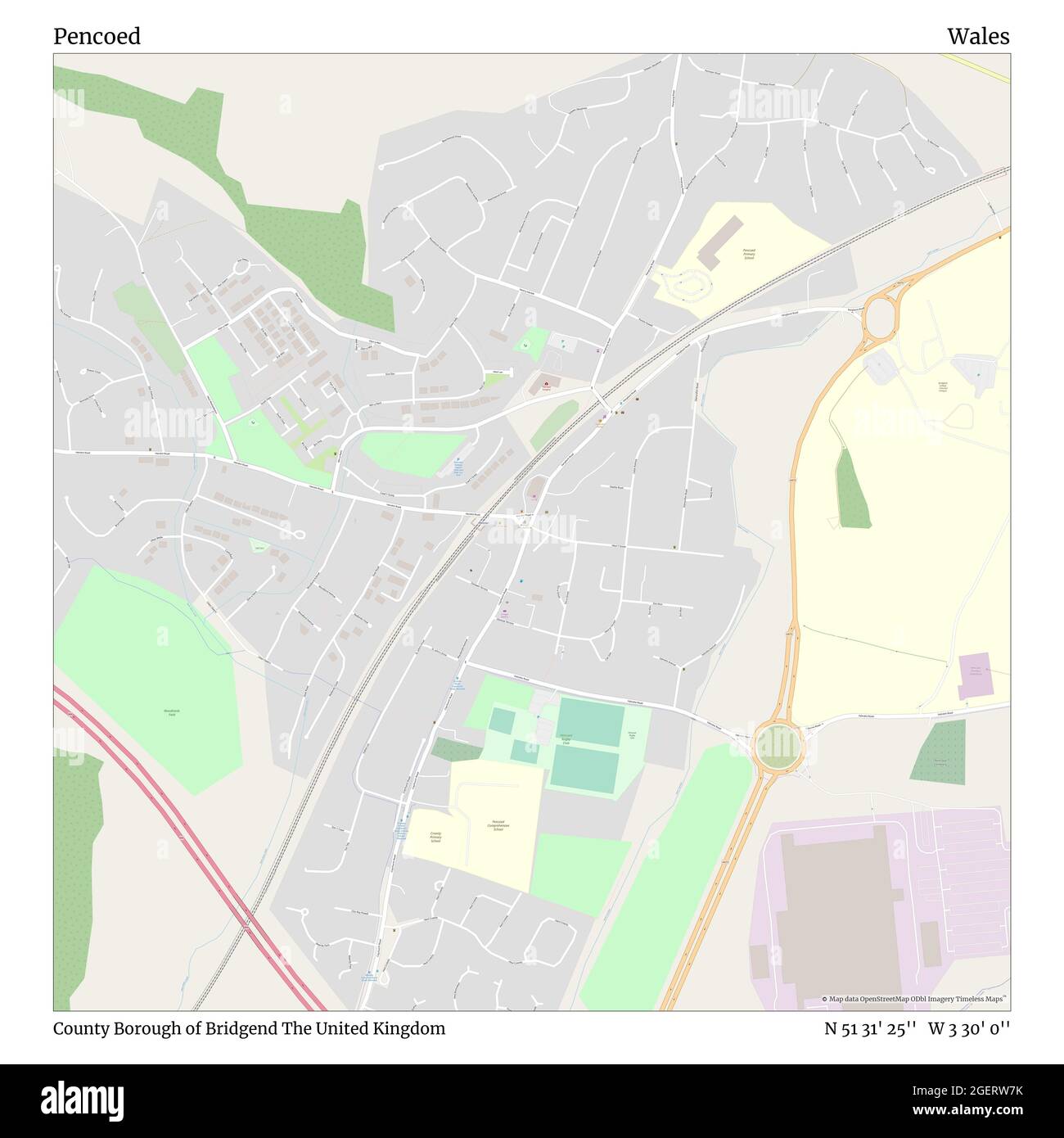 Pencoed, County Borough of Bridgend, United Kingdom, Wales, N 51 31' 25