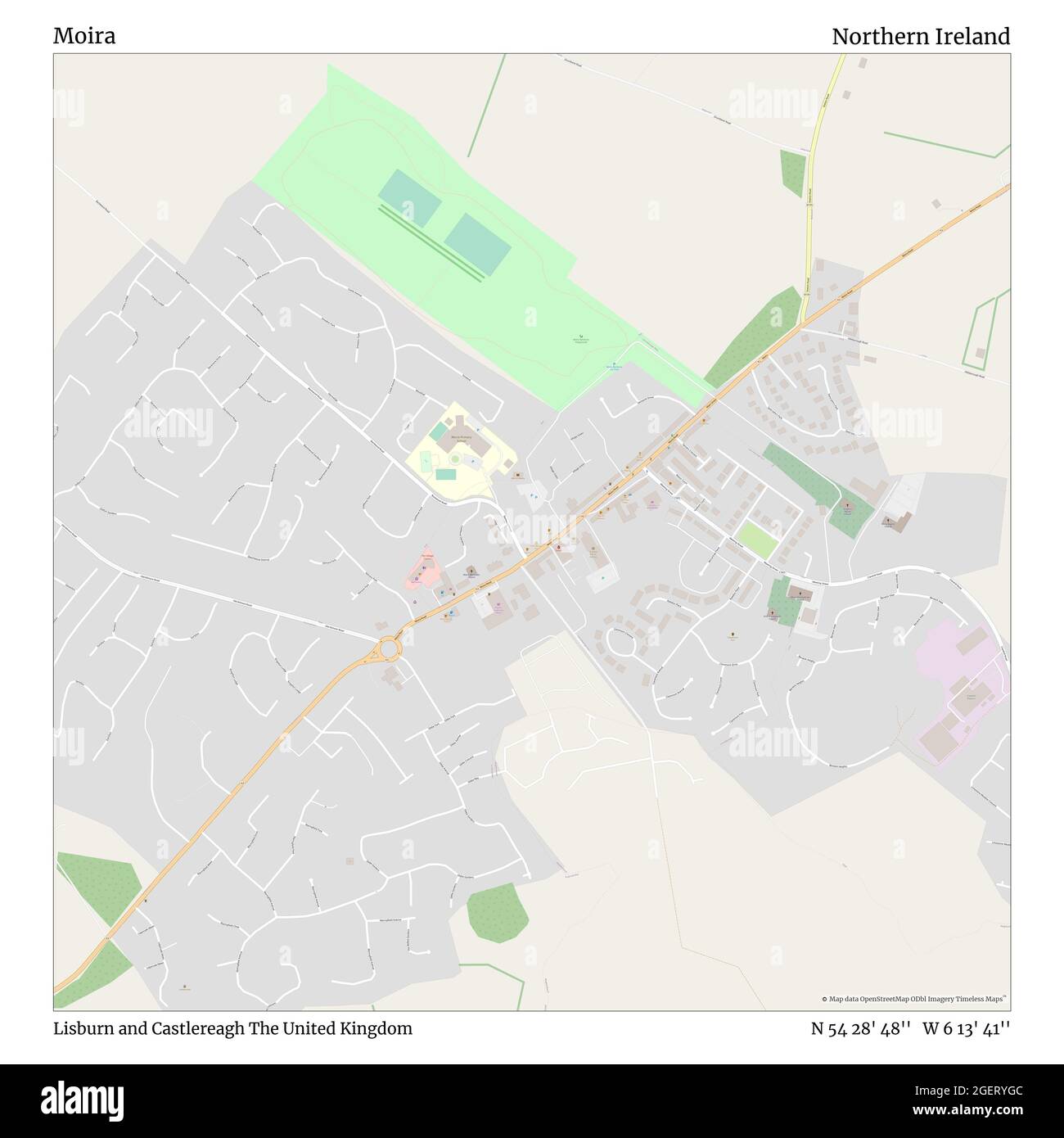 Moira Northern Ireland Map Moira Map Cut Out Stock Images & Pictures - Alamy