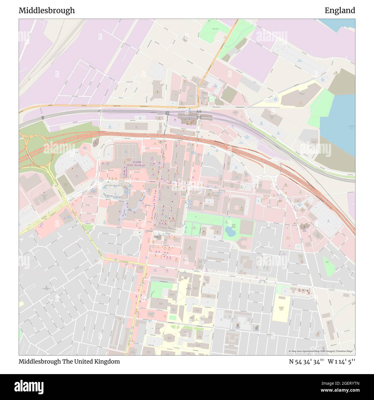 Middlesbrough map hires stock photography and images Alamy